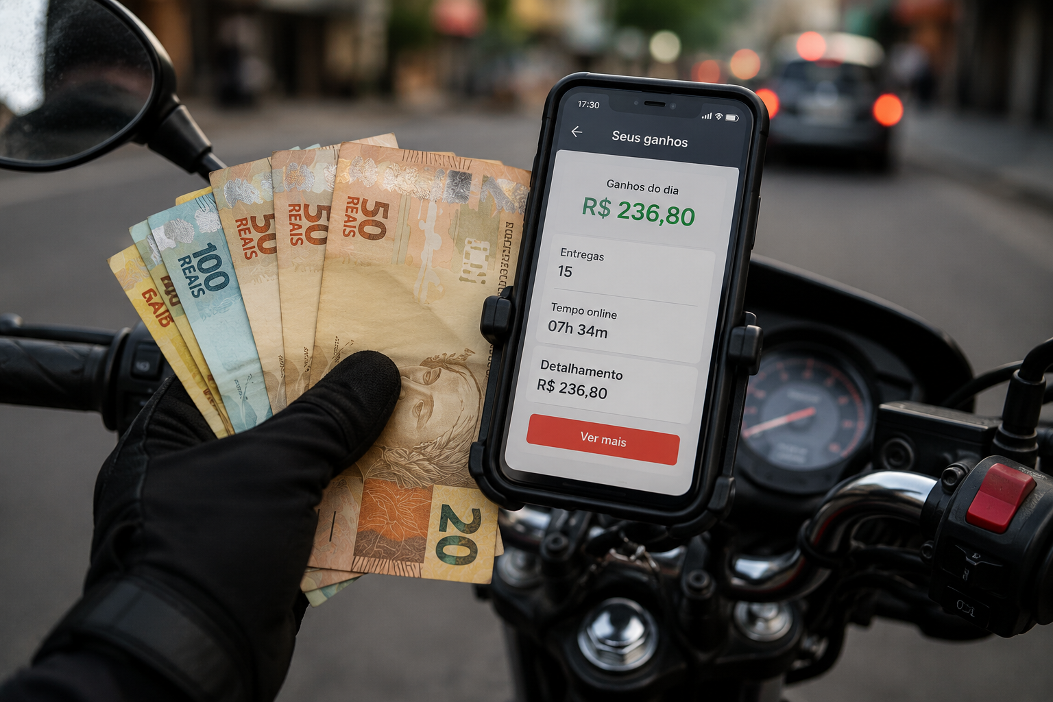 Quanto ganha um motoboy em Maceió fazendo entregas na prática