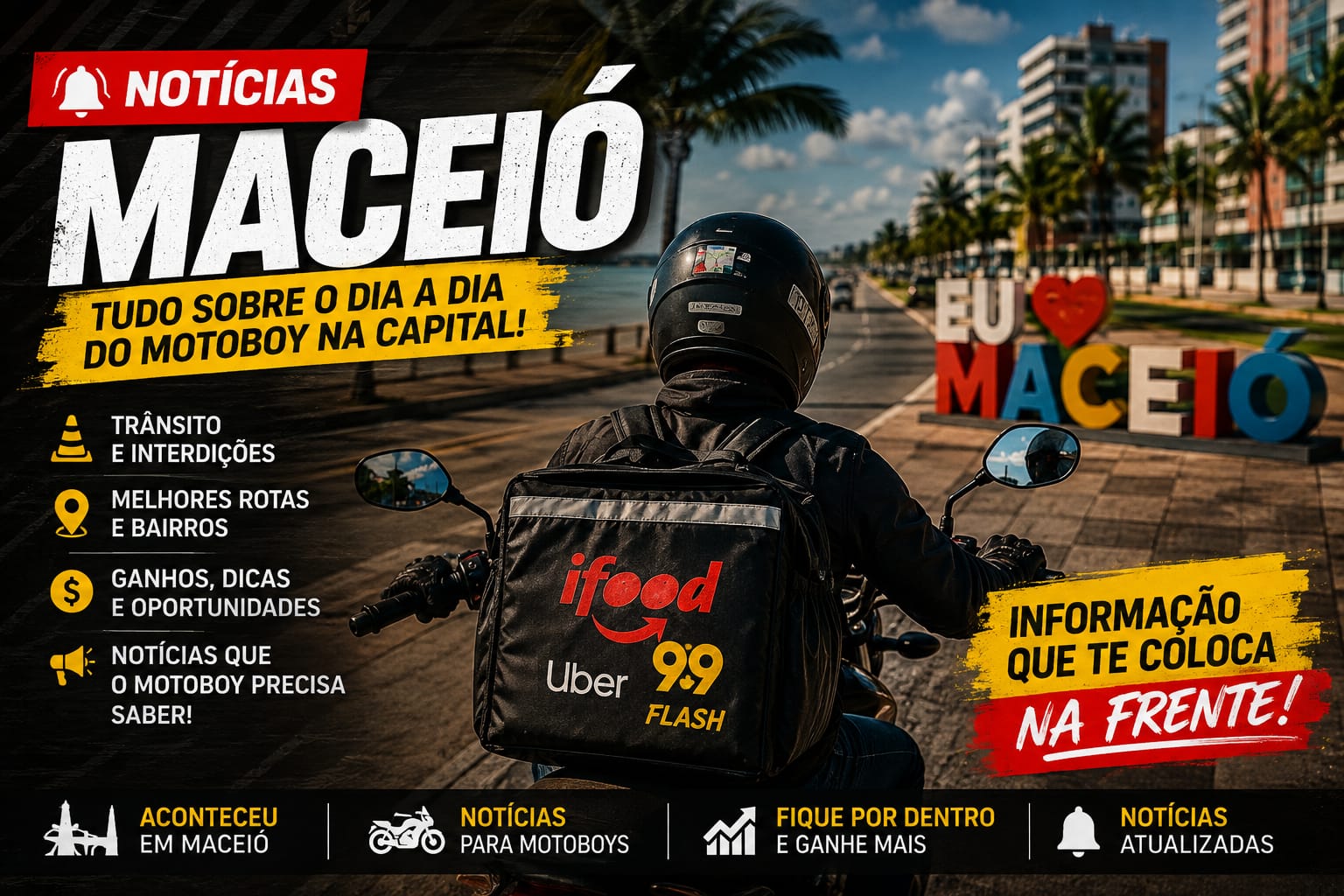 Notícias de Maceió para motoboys: o que está movimentando o delivery na capital alagoana